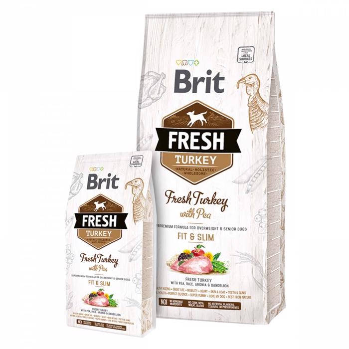 Hundmat BRIT Fresh Fit & Slim med kalkon & ärter