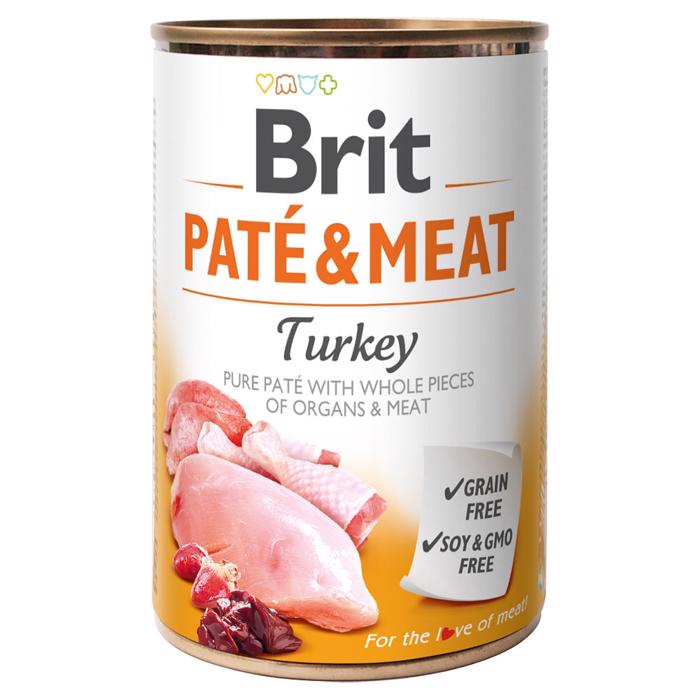 Brit Paté & Kött Hundfoder med Kalkon 400gr