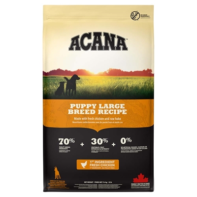 Acana Puppy Large Breed Spannmålsfritt valpfoder med Kyckling & Fisk 11,4 Kg