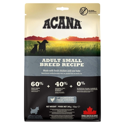 Acana Dog Range Small Breed Spannmålsfritt Hundfoder med Kyckling 340g