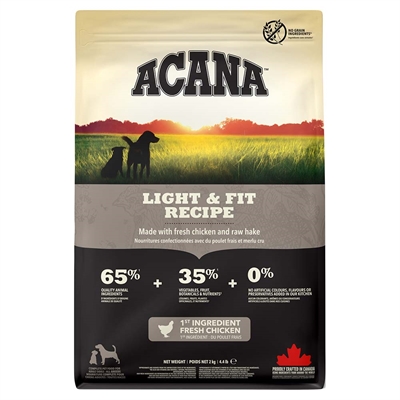 Acana Dog Range Adult Light & Fit Spannmålsfritt Hundfoder med Kyckling