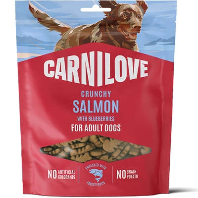 Carnilove Dog Crunchy Snack LAX och Blåbär 200g