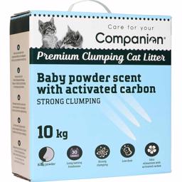 Companion Kattsand med Babypuder Doft och Aktivt Kol 10 Kg