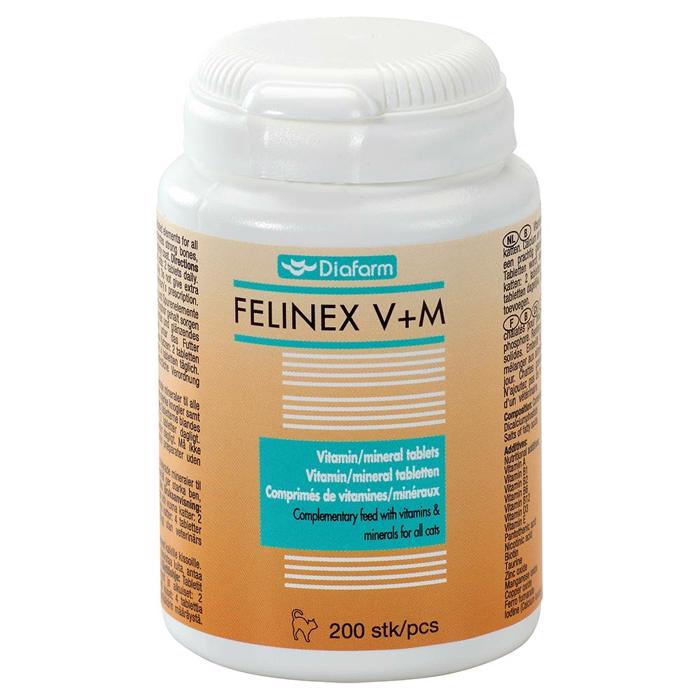 Diafarm Felinex Vitamin- och mineraltillskott för katter 200 st.