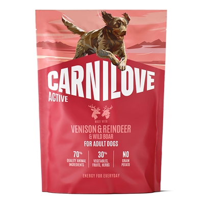 Carnilove Active Hundfoder Adult Venison, Reindeer & Wildboar 1,5 kg