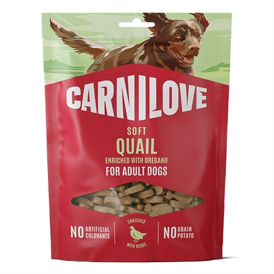 Carnilove Dog Soft Snack Vaktel och Oregano 200g