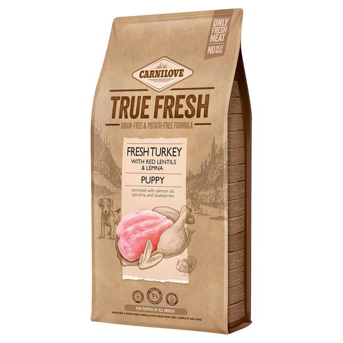 Carnilove True Fresh hundfoder för valpar med Kalkon , röda linser och lemna