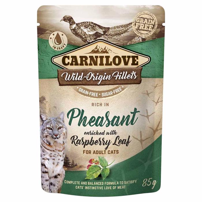 Carnilove Våtfoder för Katt Wild Origin Fillets med Fasan & Hallonblad 85g