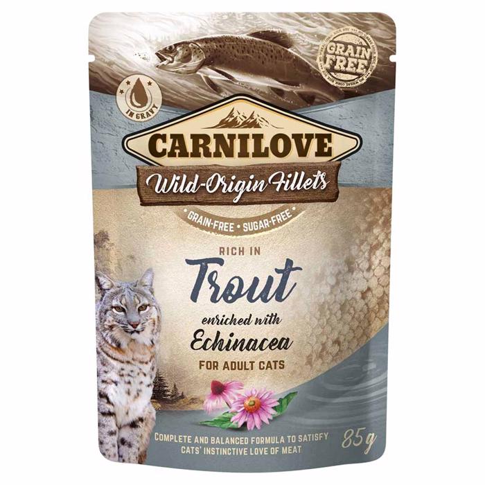 Carnilove Våtfoder för Katt Wild Origin Fillets med Forell & Solhatt 85g
