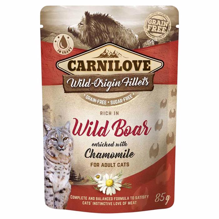 Carnilove Våtfoder för Katt Wild Origin Fillets med Vildsvin & Kamomill 85g