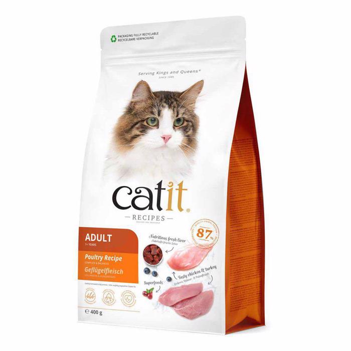 Catit torrfoder för vuxna katter Recept för vuxna fjäderfän 400g - DATUM PRODUKTER