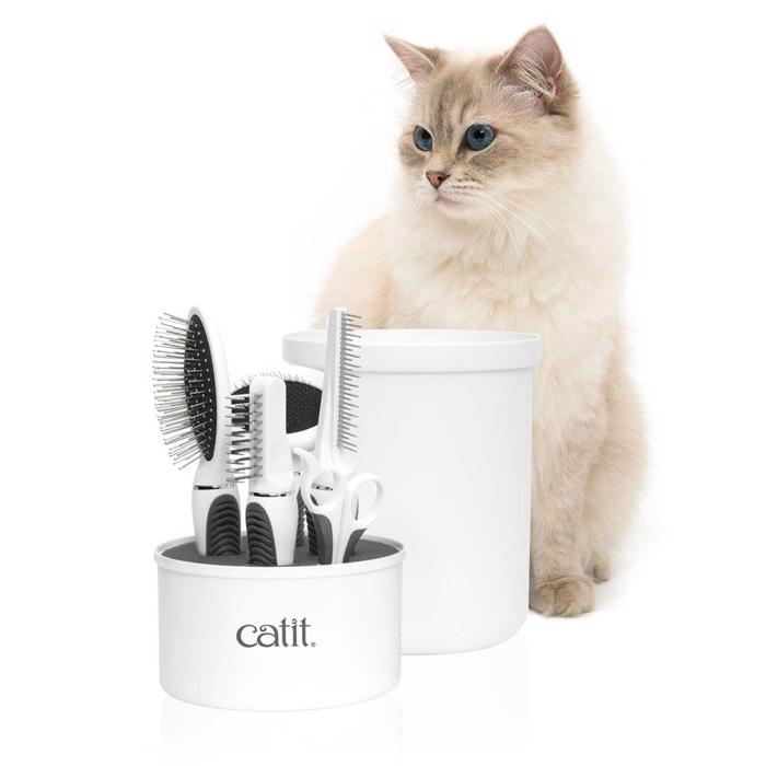 Catit Grooming Kit Det Optimala Vårdsetet För Långhårig Katt