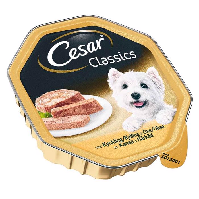 Cesar Classic Paté för Hund med Kyckling & Nötkött 150g