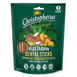 Christopherus Vegetarian Dental Sticks Tapioka och jordnötssmör 250g