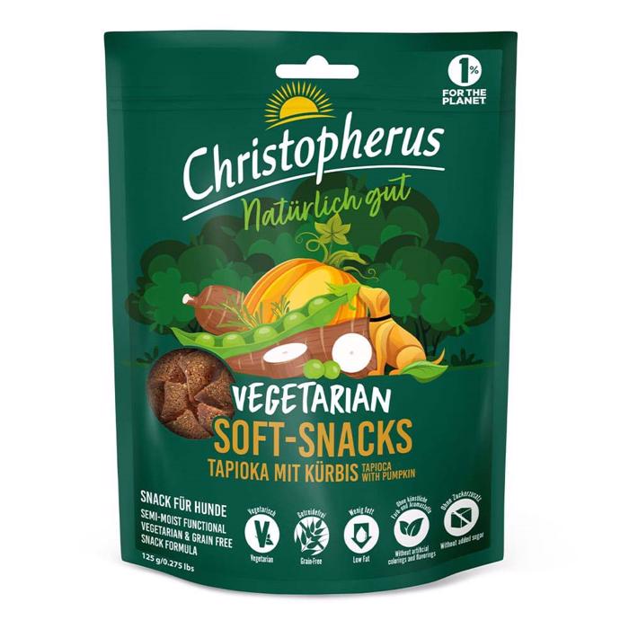 Christopherus Vegetariska mjuka mellanmål Tapioka & pumpa 125g