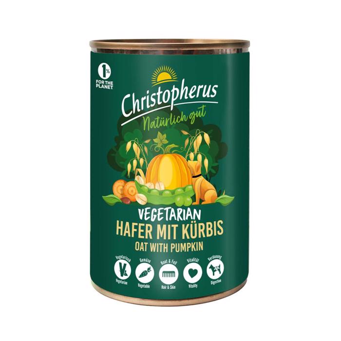 Christopherus Vegetariskt våtfoder för hundar med havre & pumpa 400g