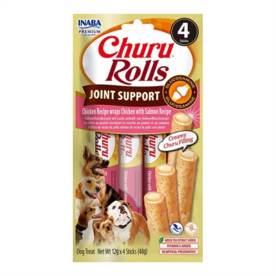 Churu Dog Rolls Joint Support Mjuka godbitar med Kyckling & Lax