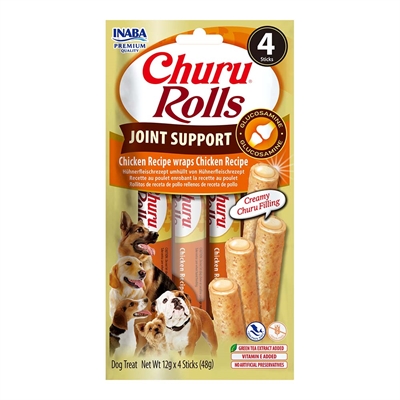 Churu Dog Rolls Joint Support Mjuka godbitar med Kyckling