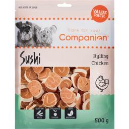 Companion Sushi Snack Rolls Med Kyckling För Hundar VALUEPACK 500g