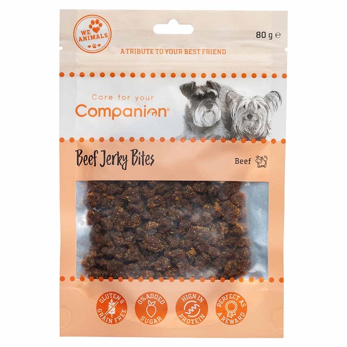Companion Beef Jerky Bites Små torkade nötköttsbitar 80g