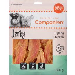 Companion Chicken Jerky bitar av torkat kycklingbröst 500g VALUEPACK
