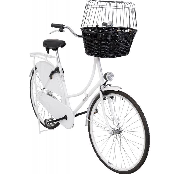 Trixie Cykelkorg För Hundar 5 kg Med Grid & Cushion Coal Grey