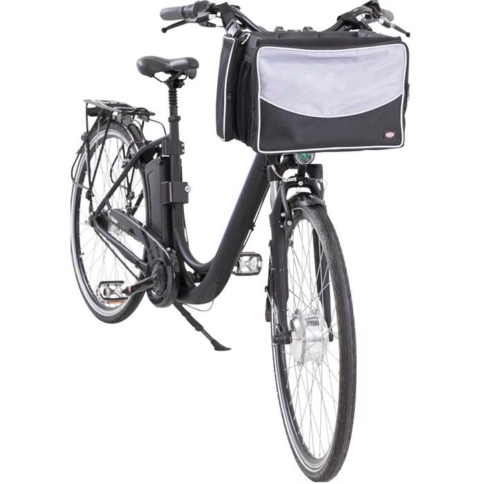 Trixie Cykelkorg För Hundar 6 kg 2i1 Korg & Väska Nylon Svart Grå