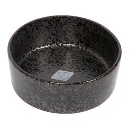 D&D Hundskål Keramisk Design Jasper Black Dots
