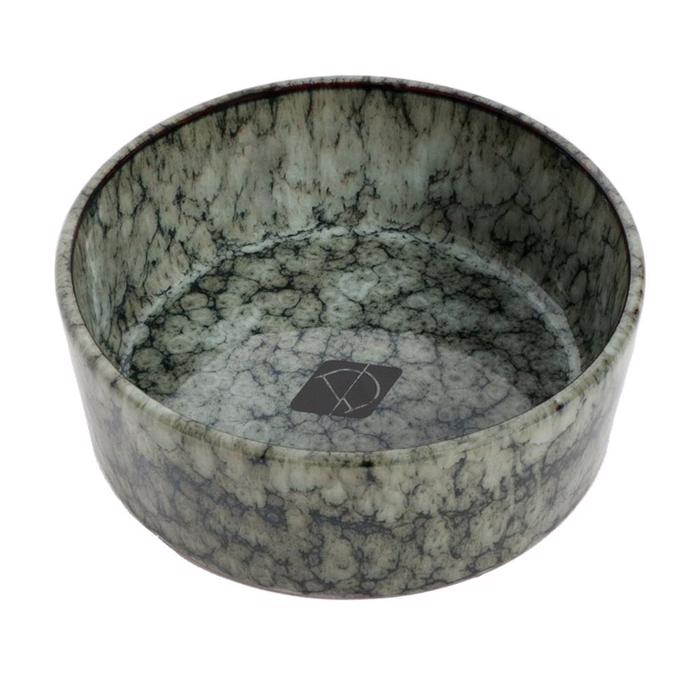 D&D Hundskål Keramisk Design Jasper Grön Marmor