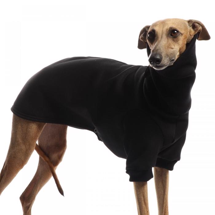 DogGear Outdoor Winter Sweatshirt Hundkläder för Greyhounds Black