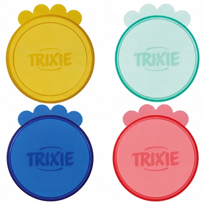 Trixie Burklock För Våtfoder I Smarta Färger 2-Pack Ø10cm Assorteret Farve