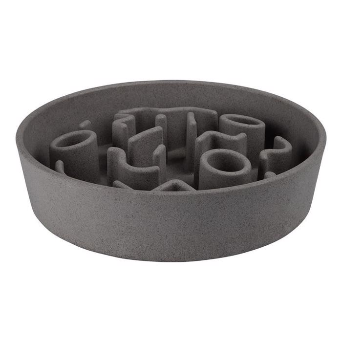 Distrikt 70 Bamboo Slow Feeder Activity Bowl For The Dog Ljusgrå