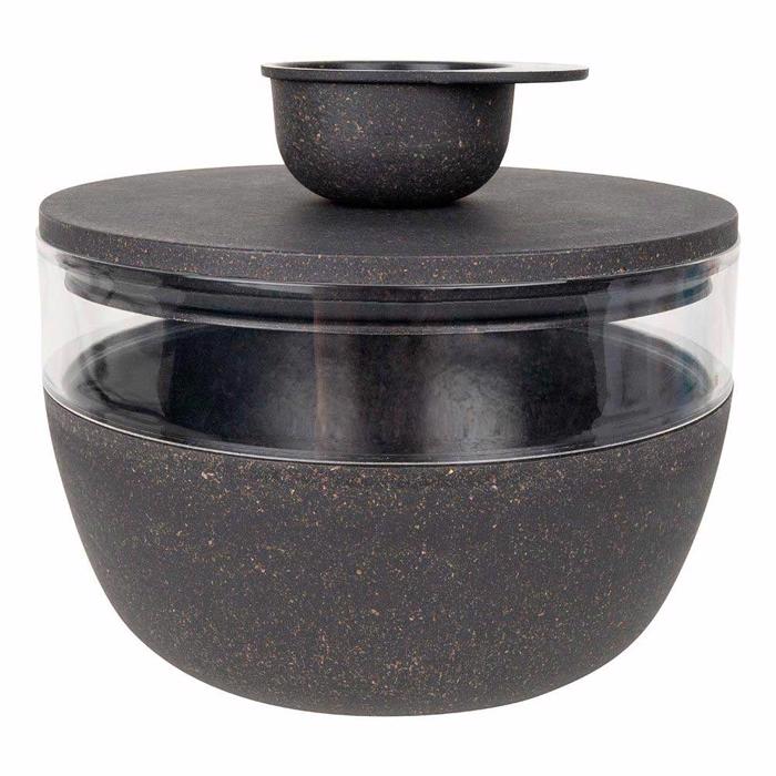 District 70 Bamboo Förvaringsskål för Foder & Godis Dark Grey