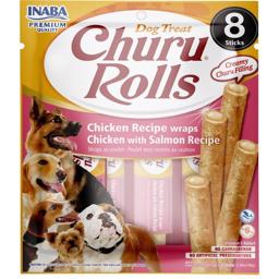 Inaba Churu kycklingrullar med kyckling & lax krämiga mellanmålsrullar