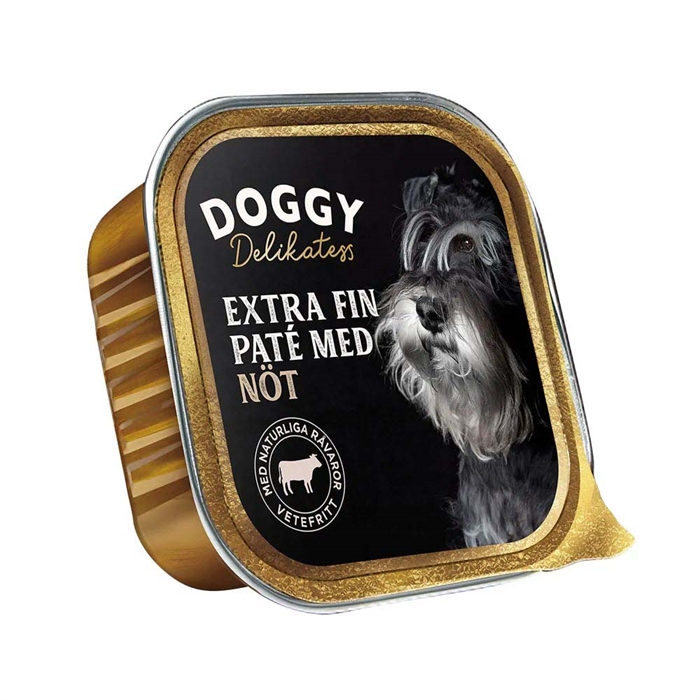 Doggy Delikatess Extra Fin Paté med nötkött 150g