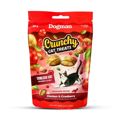 Dogman Crunchy Kattgodis Sterilized 60g