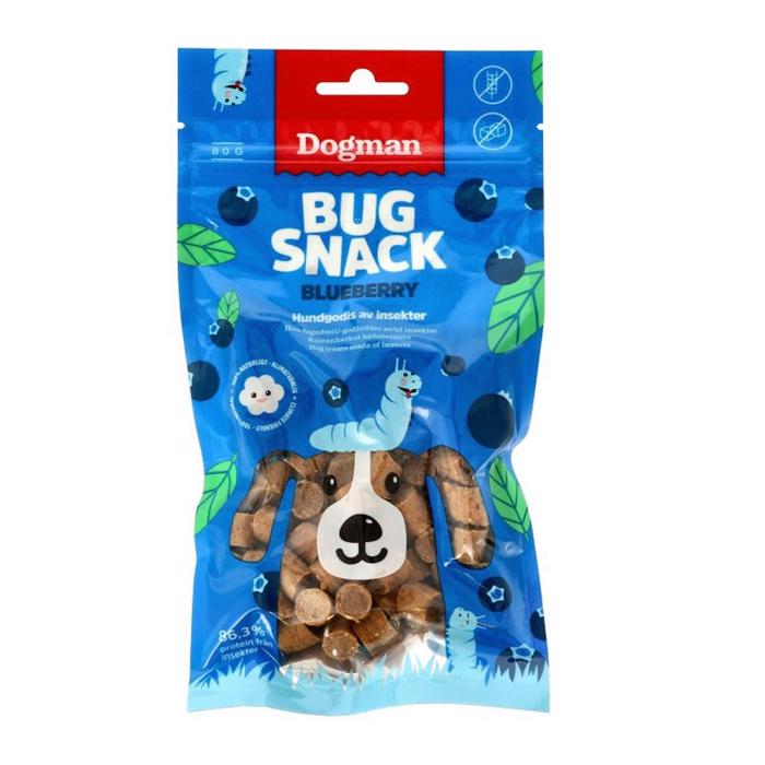 Dogman Dog Treats Bug Snack Blåbär 80g