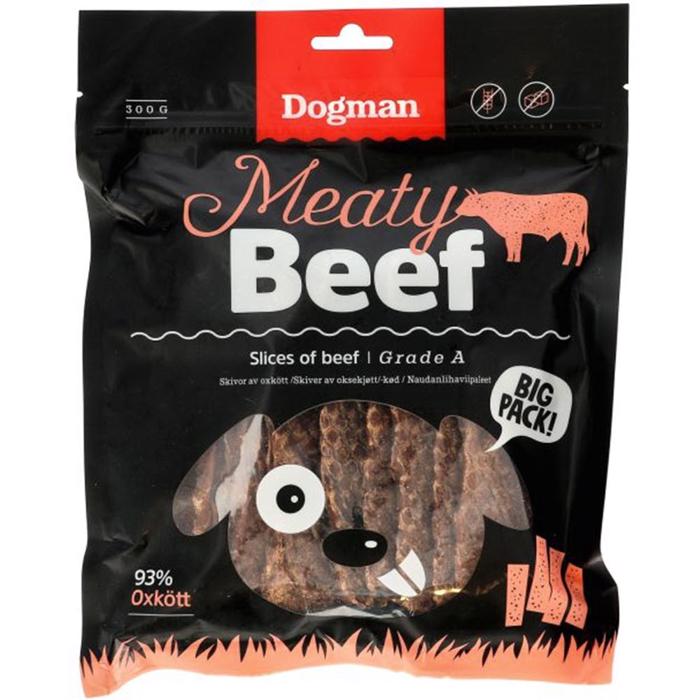 Dogman köttig nötkött skivor av nötkött Hund Snack 300g