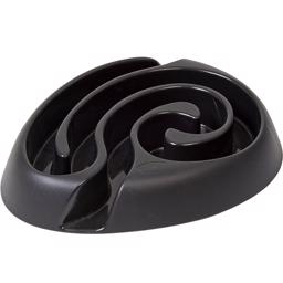 Buster Food Bowl Slow Down DogMaze Black