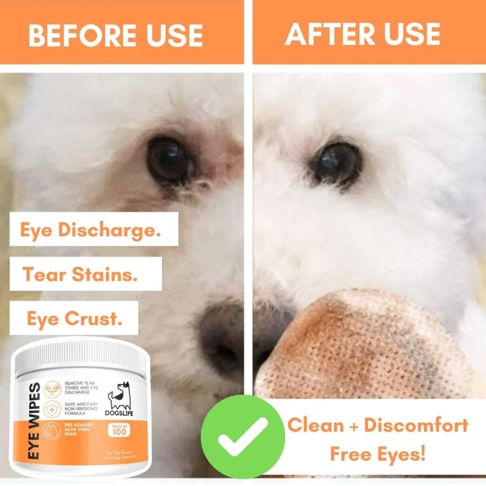 Dogslife Eye Wipes Rengöringsservetter För Hundens Ögon 100st