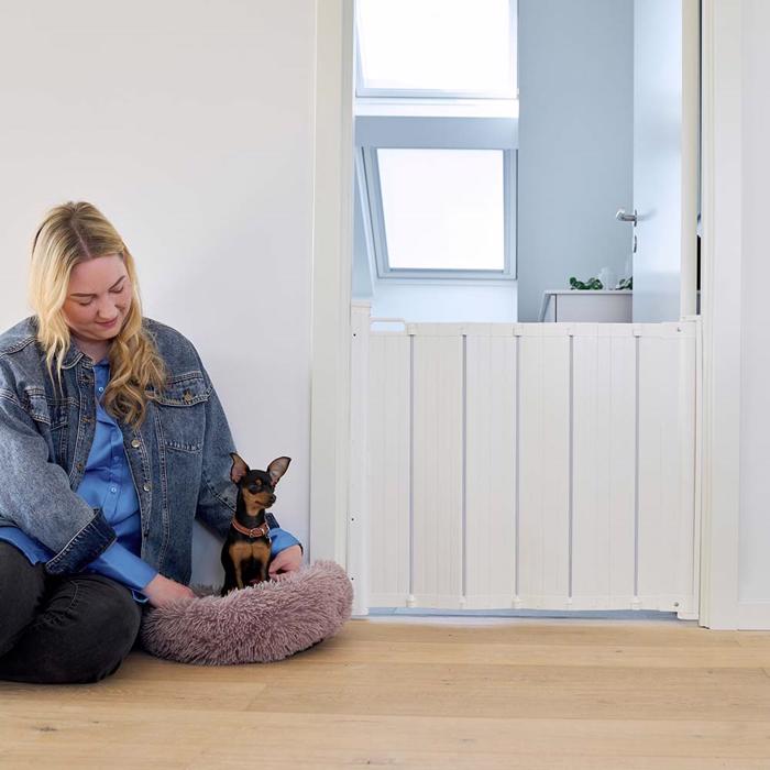DogSpace Marley Väggmonterad Hundgrind 72,5 cm VIT