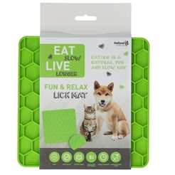 Eat Slow Live Longer Fun & Relax Lick Mat Slickmatta Med Duttar Grön