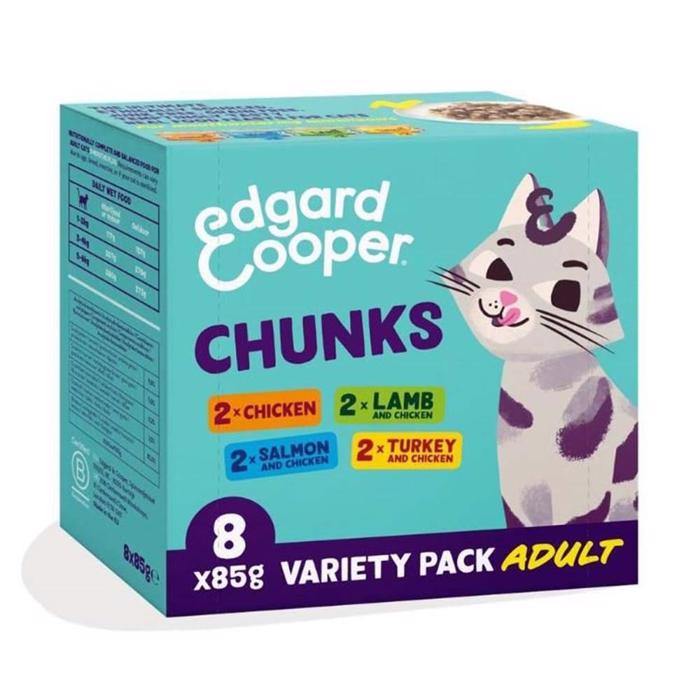 Edgard Cooper Chunks Multipack med Våtfoder till Katt 8x85g