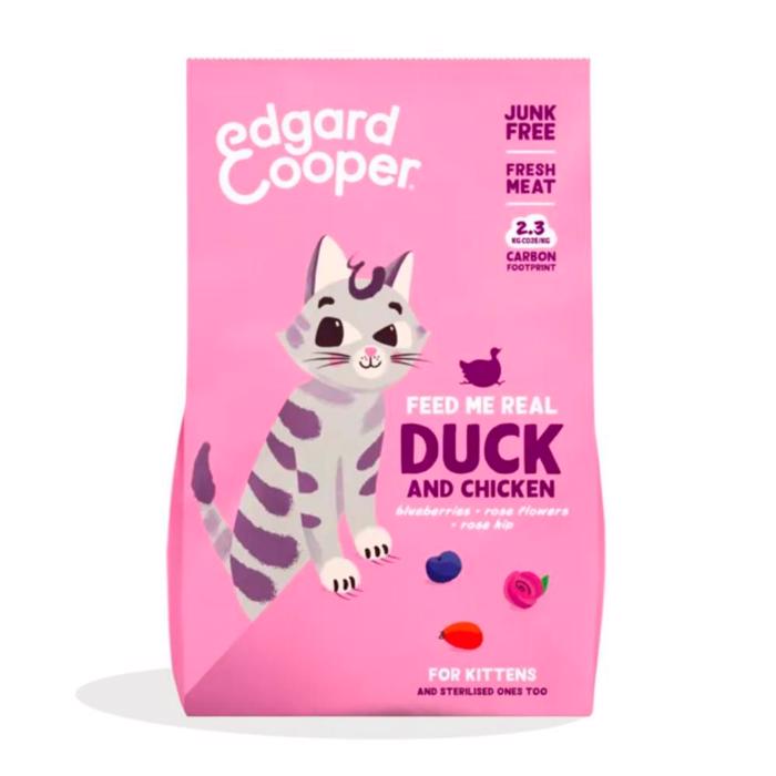Edgard Cooper Torrfoder För Kattungar med Anka & Kyckling