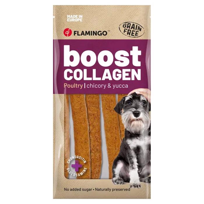 Flamingo Boost Kollagen Fjäderfäkorvar För Hundar 600g - DATE PRODUCTS
