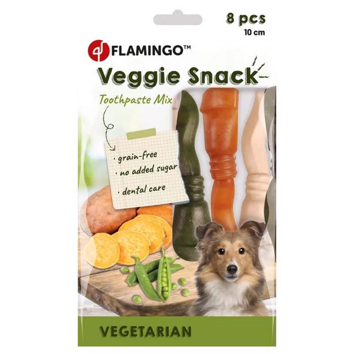 Flamingo Veggie Snack Vegetarian ToothPaste Mix 8 st