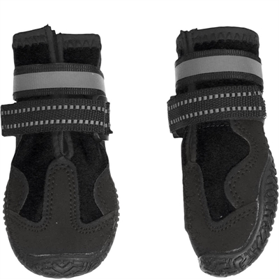 Hundskor Modell GLEA Svarta Med Halkfri Sula & Reflex