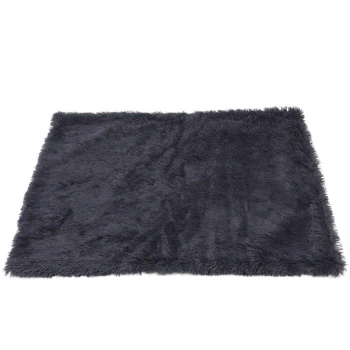 Fluffy Sofffilt Till Hunden Mjuk & Härlig Mörkgrå 100x70 cm