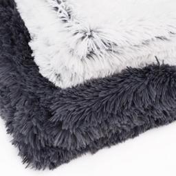Fluffy Soffa Filt För Hunden Mjuk & Härlig Mörkgrå 100x70 cm