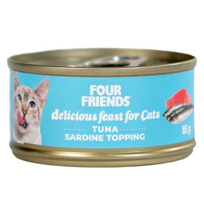 Four Friends Våtfoder Till Katt med Tonfisk & Sardiner 85g